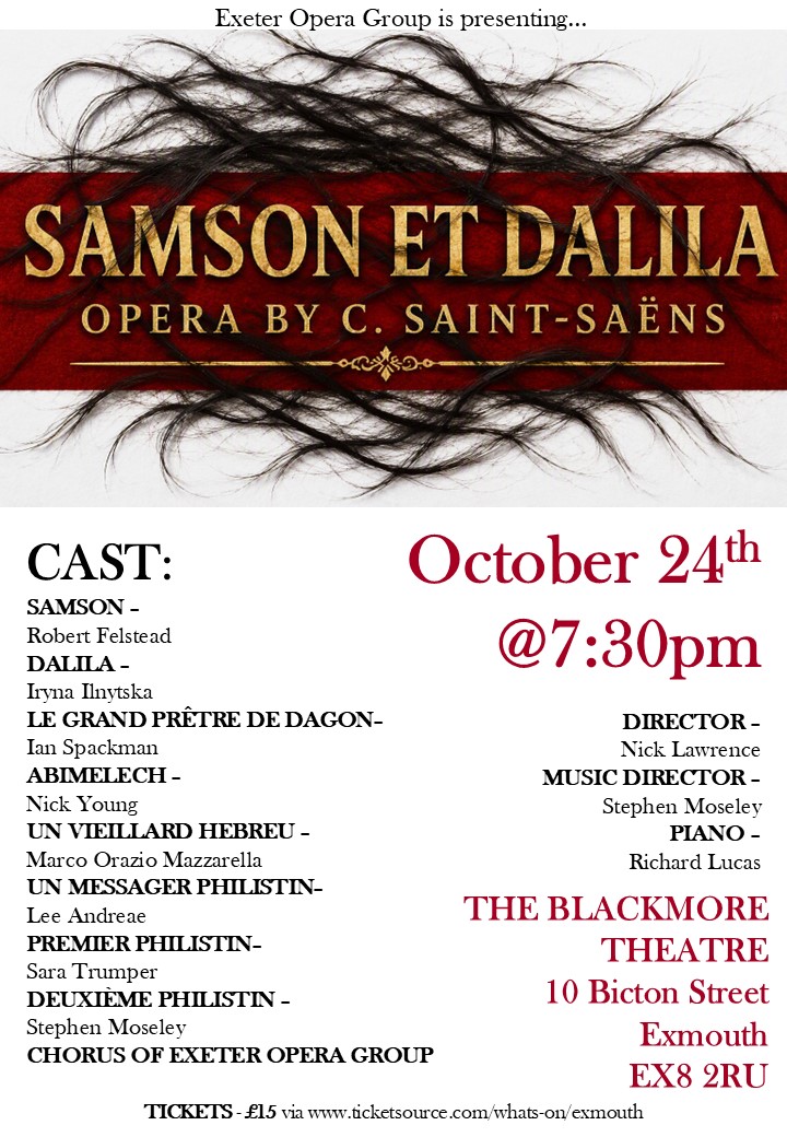 Poster for October 24th – Blackmore theatre Exmouth